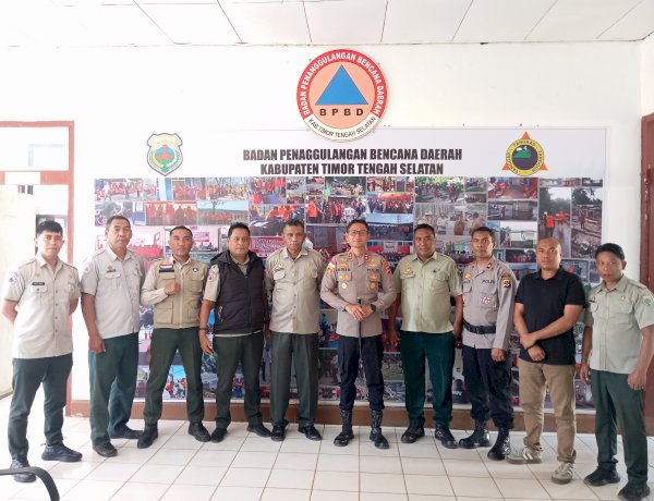 Perkuat Kesiapsiagaan Bencana, Kapolres TTS Silaturahmi dan Koordinasi Bersama BPBD Kabupaten TTS