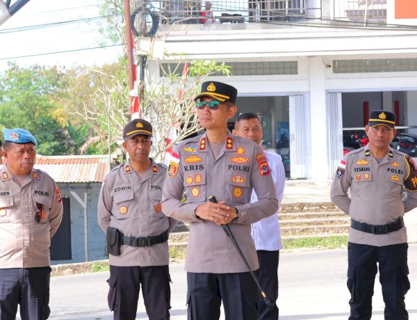 Saat Serah Terima Piket, Kapolres TTS Tekankan Kebersihan Mako, Pelayanan Humanis, dan Sikap Tampang Personel