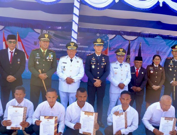 Kapolres TTS Hadiri Penyerahan Remisi Umum dan Pengurangan Masa Pidana bagi Anak Binaan di Rutan Soe