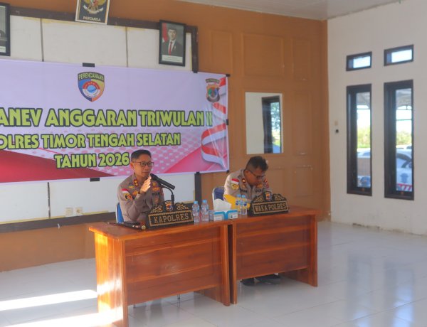 Rapat Anev Anggaran Triwulan II, Kapolres TTS Tekankan Transparansi dan Efisiensi