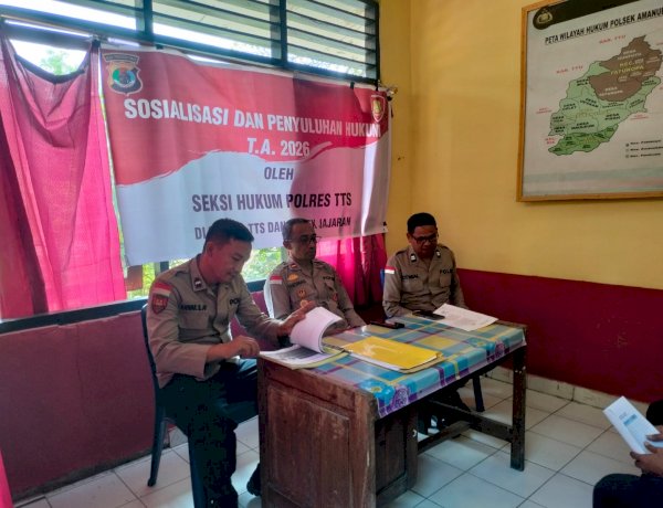 Seksi Hukum Polres TTS Sosialisasikan KUHAP dan UU Polri kepada Personel Polsek Amanuban Timur