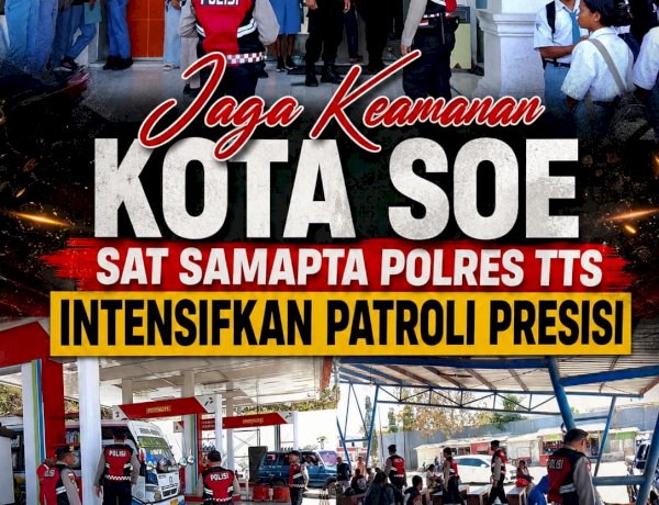 Jaga Keamanan Kota Soe, Sat Samapta Polres TTS Intensifkan Patroli Presisi