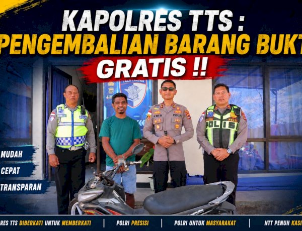 Kapolres TTS Tegaskan Komitmen: Pengembalian Barang Bukti Gratis