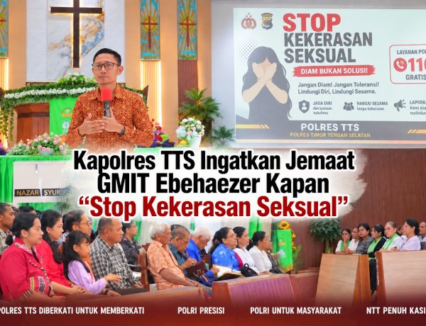 Kapolres TTS Ingatkan Jemaat GMIT Ebehaezer Kapan 
