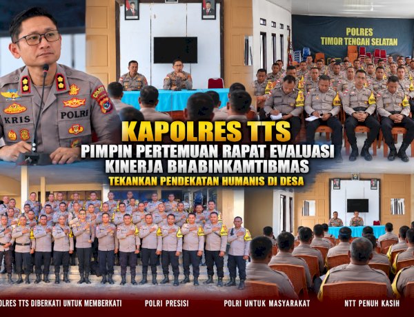 Kapolres TTS Pimpin Pertemuan Rapat Evaluasi Kinerja Bhabinkamtibmas, Tekankan Pendekatan Humanis di Desa