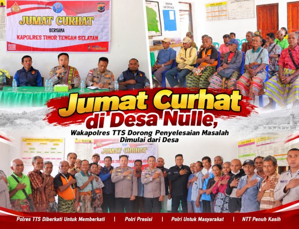 Jumat Curhat di Desa Nulle, Wakapolres TTS Dorong Penyelesaian Masalah Dimulai dari Desa