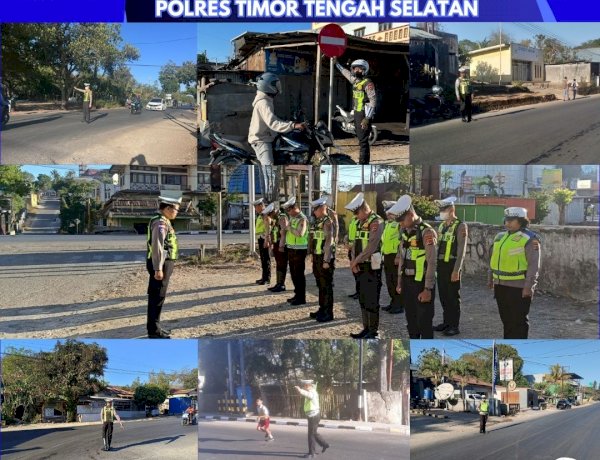 Jaga Kelancaran Arus Lalu Lintas dan Keselamatan Warga, Satlantas Polres TTS Terjunkan 32 Personel di Titik Rawan Soe