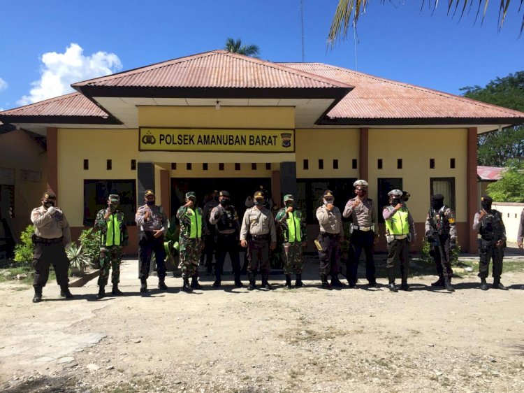 Patroli Gabungan TNI- Polri   di Wilayah Perbatasan  Cemi Cegah Covid-19