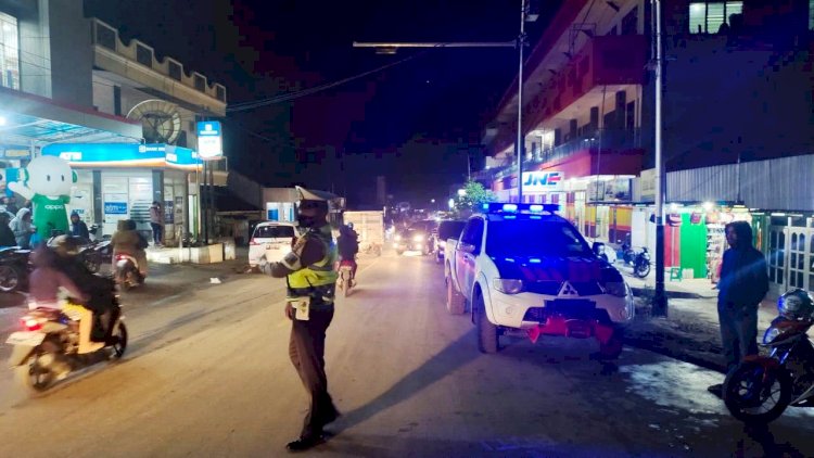 Sat Lantas Polres TTS Rutin Patroli Malam Demi  Cegah Gangguan Kamtibmas