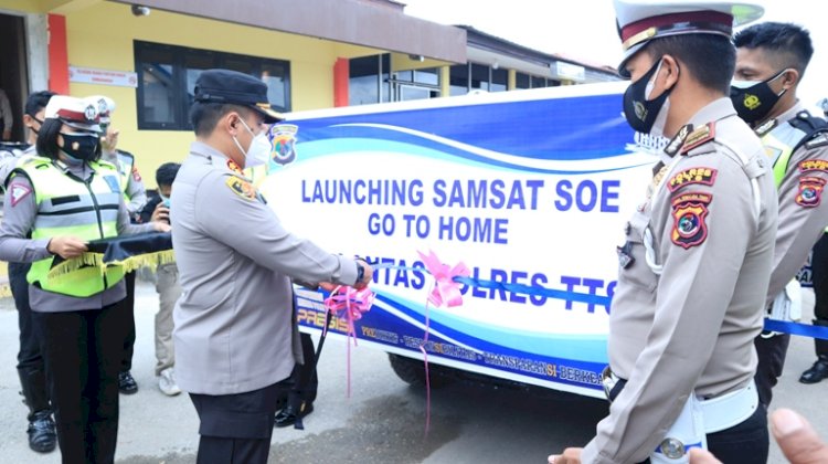 Tinkatkan Pelayanan Publik, Kapolres TTS Lounching Samsat Soe “ Go To Home”