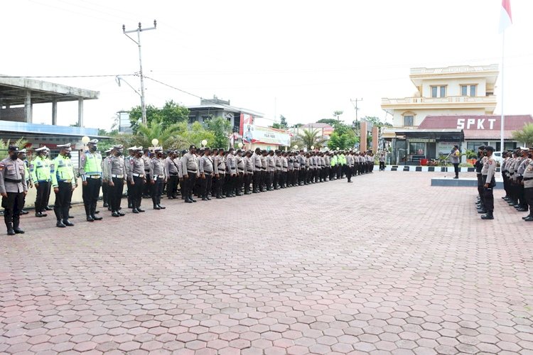 Apel Konsolidasi Dalam Rangka Kunjungan Presiden RI  di Kabupaten TTS, Kapolres TTS Ucapkan Terima Kasih Kepada Seluruh Personil Pengamanan