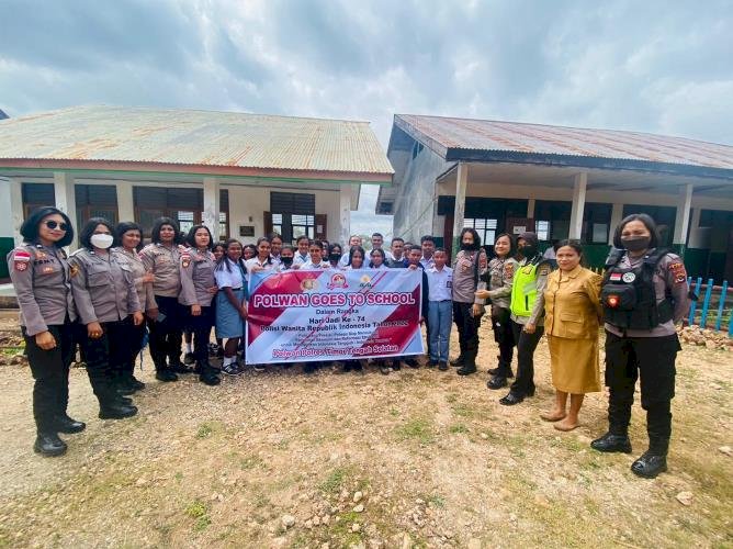  Jelang Hari Jadi   Polwan RI  ke- 74, Polwan Polres TTS Gelar Police Goes To School