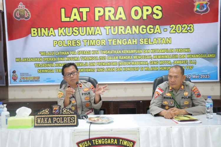 Polres TTS Awali Operasi Bina Kusuma  Turangga -2023 Dengan Menggelar Latpra Ops