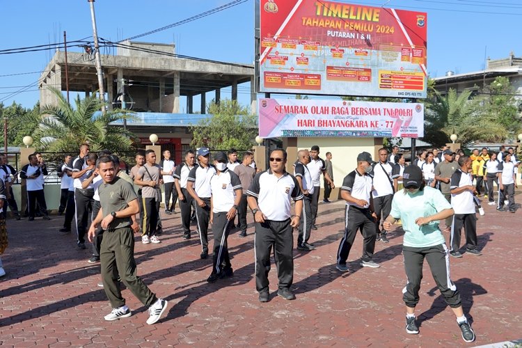 Polres TTS Gelar Berbagai Kegiatan Menyemarakan  Olah Raga Bersama TNI / Polri  Dalam Rangka Peringati Hari Bhayangkara Ke-77