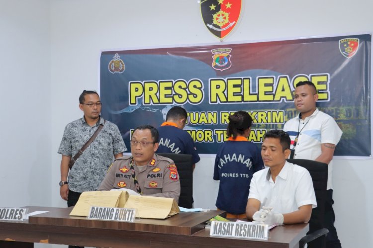 Ungkap Kasus TPPO,  kapolres TTS Pimpin Langsung Press Release