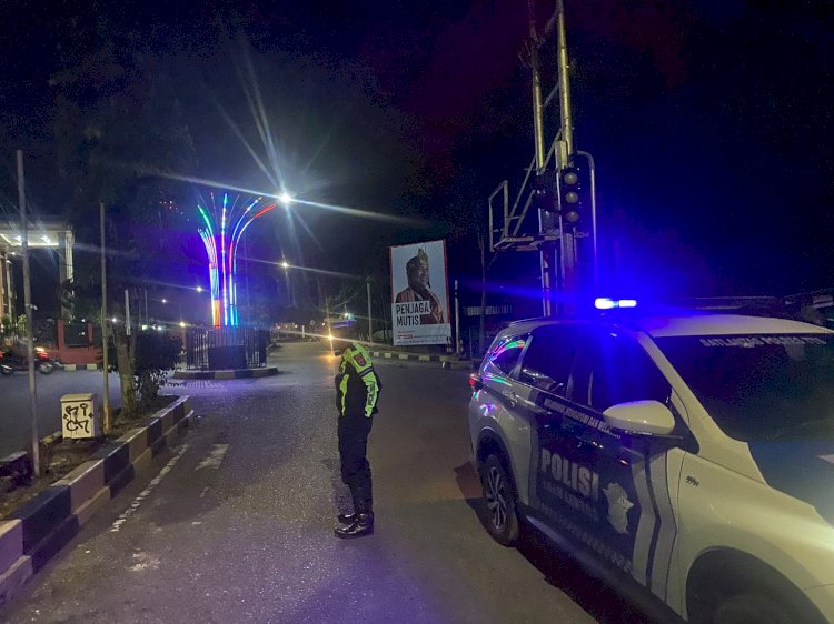 Demi Cegah Gangguan Kamtibmas Malam Hari, Sat Lantas Rutin Patroli Malam