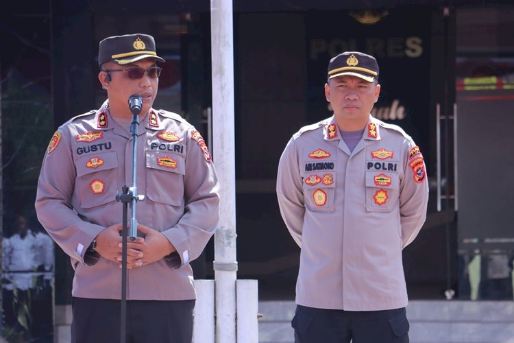 Pimpin Apel Perpisahan, Pejabat Lama Kapolres TTS Titip Pesan Agar Anggota Polres TTS Tetap Dukung  Pejabat Baru  Kapolres TTS