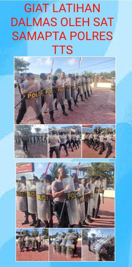 Latihan Dalmas, Kesiapan Polres TTS Hadapi Pilkada Tahun 2024