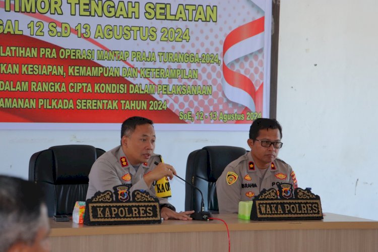 Hadapi Pilkada 2024, Polres TTS Laksanakan Lat Pra Ops Mantap Praja