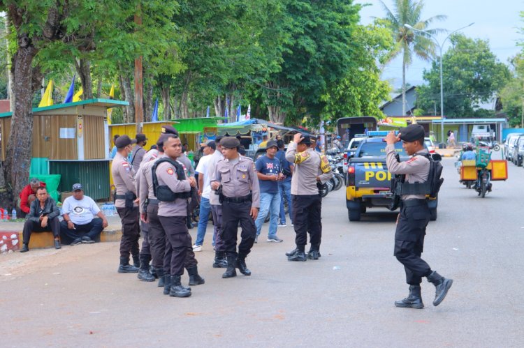 Aman dan Lancarnya Deklarasi Paslon Pilkada , Polres TTS Melaksanakan Pengamanan