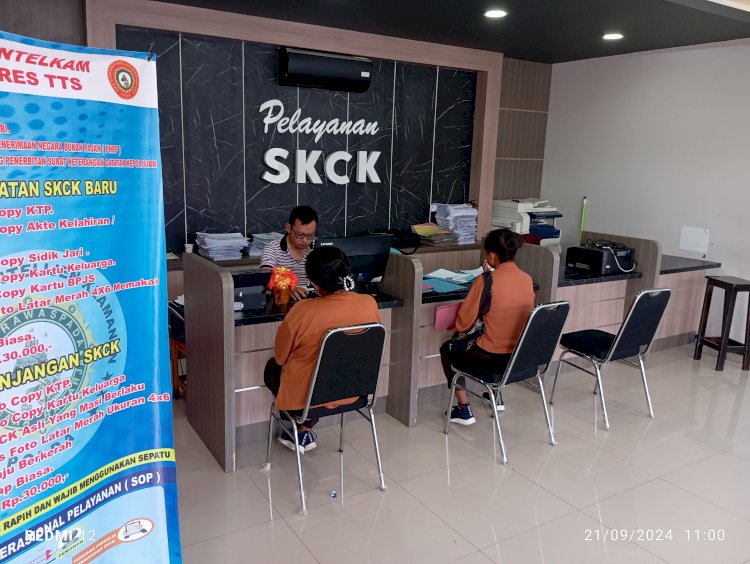 Beri Pelayanan Prima, SAT Intelkam Layani Penerbitan SKCK Bagi PPG Walaupun Hari Libur