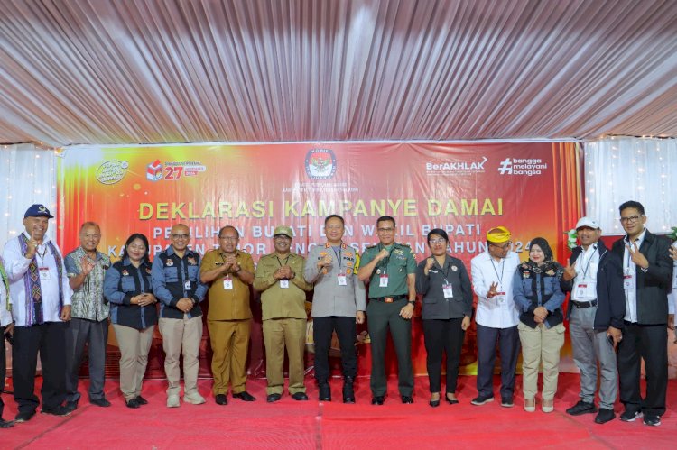 Kapolres TTS Hadiri Deklarasi Kampanye Damai Pilkada Kabupaten TTS Tahun 2024