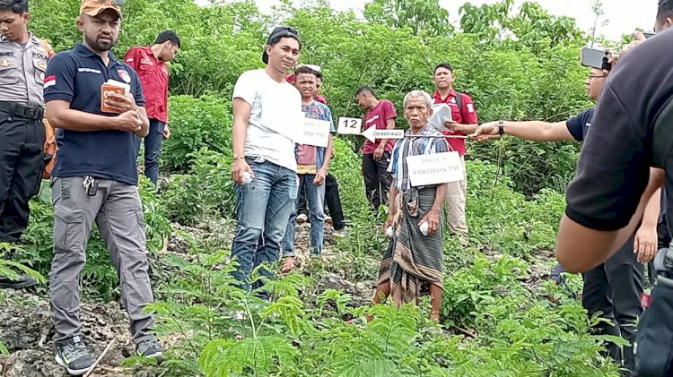 Aparat Polres TTS  Gelar Rekonstruksi Kasus Pengroyokan