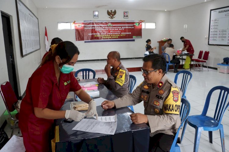 Upaya Deteksi Dini Penyakit Sejak Sini, Polres TTS Laksanakan Pemeriksaan Kesehatan Berkala