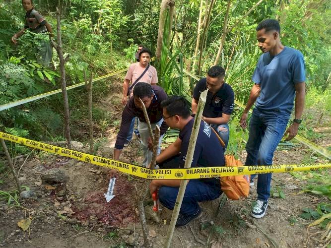 Olah TKP Dugaan Kasus Pembunuhan di Desa Snok Oleh Polres TTS , Ini Kronologi Kejadian