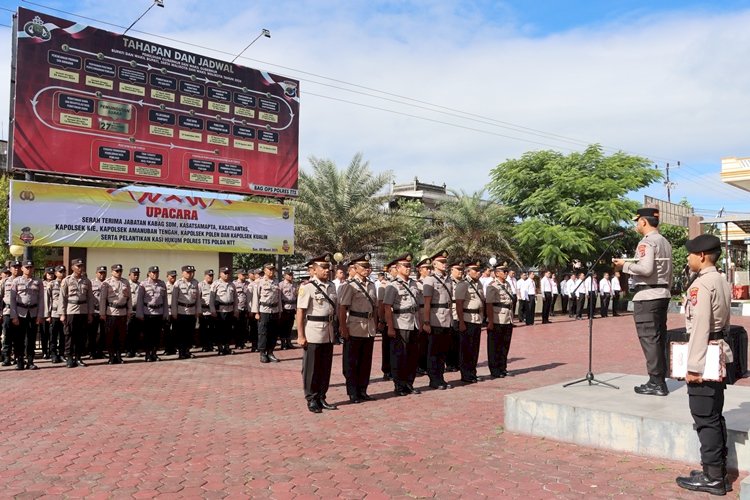 Kapolres TTS Pimpin Upacara Sertijab dan Rotasi Jabatan Lingkup Polres TTS