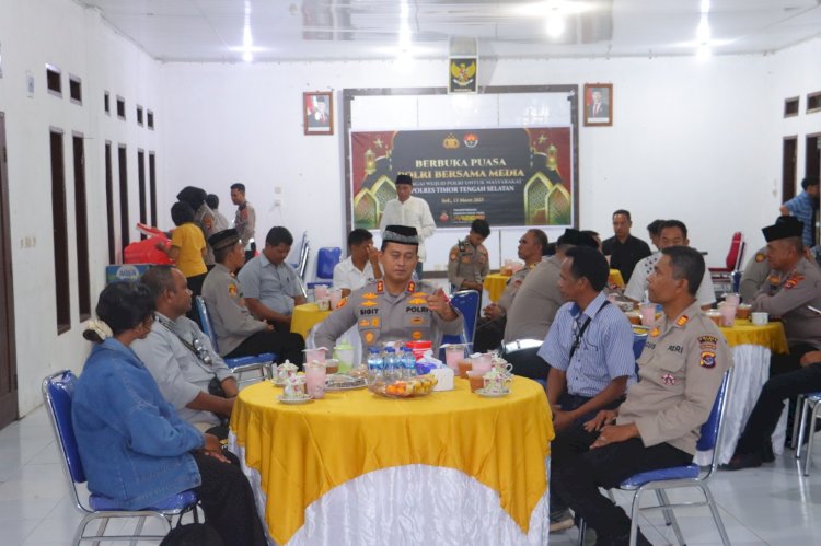 Memupuk Kebersamaan, Kapolres TTS Buka Puasa Bersama Insan Pers Kabupaten TTS