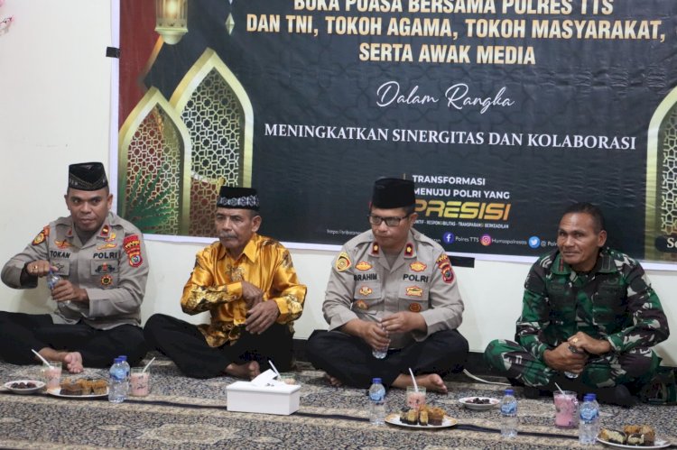 Perkuat Sinergitas TNI / Polri dan Masyarakat Polres TTS Gelar Buka Puasa Bersama.