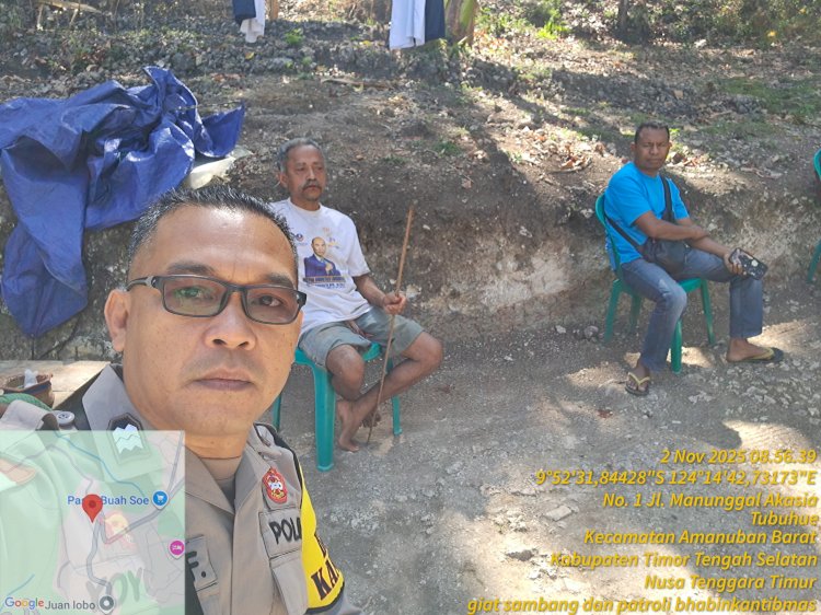 Bhabinkamtibmas Amanuban Barat Imbau Warga Mengandangkan Sapi