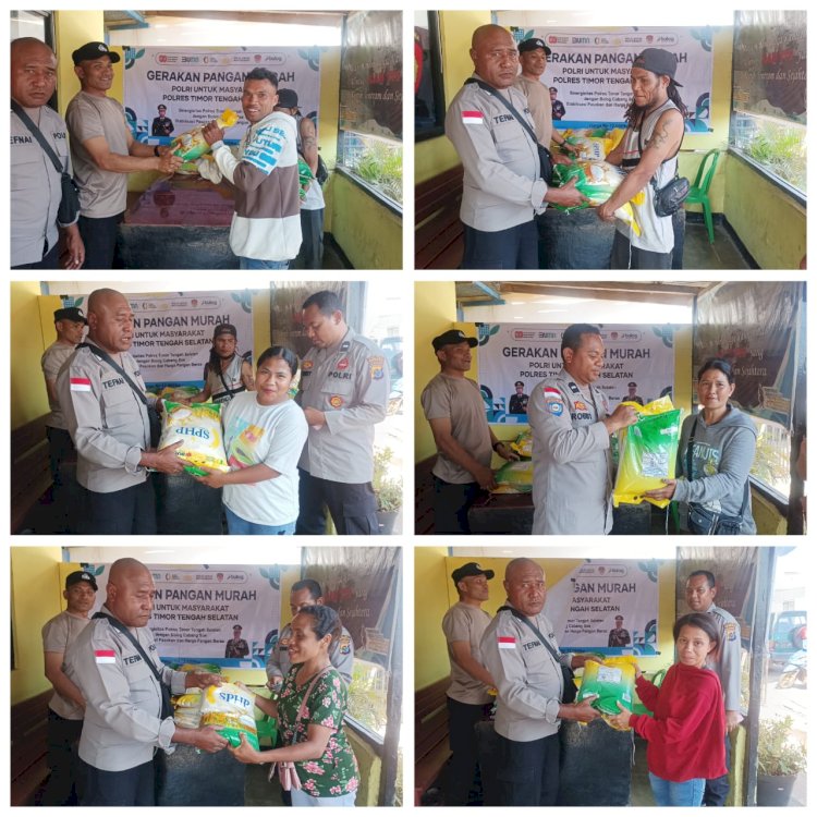 Stabilkan Harga Pangan, Polres TTS dan Bulog Gelar Gerakan Pangan Murah