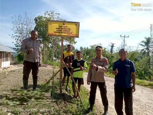 Warga Apresiasi  Polsek Kie  Pasang Rambu Rawan Kecelakaan dan Longsor