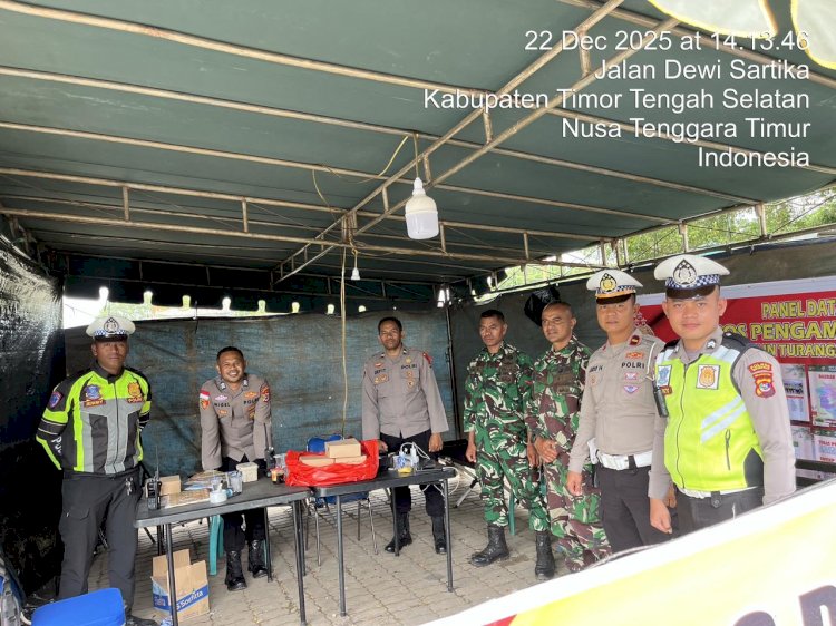 Sinergi TNI-Polri, laksanakan Tugas di Pos Jaga Pengamanan jelang Nataru