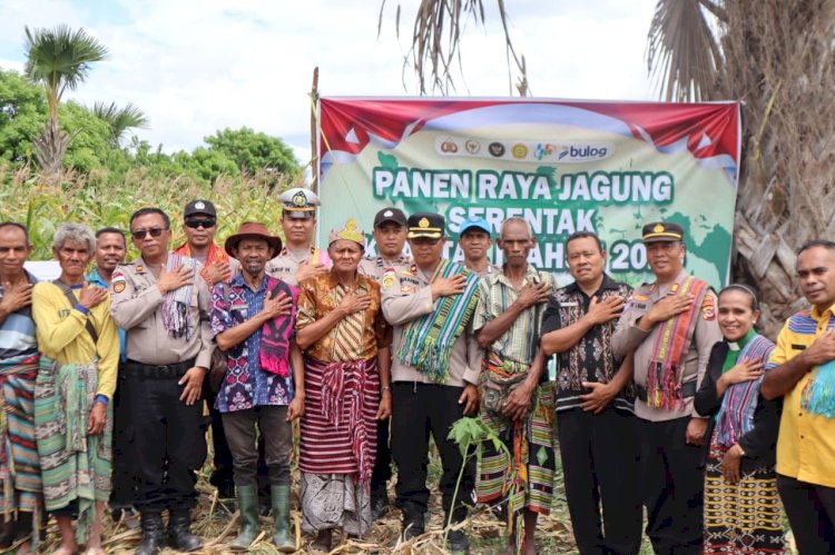 Polres TTS Laksanakan Panen Raya Jagung Serentak Kuartal I Tahun 2026