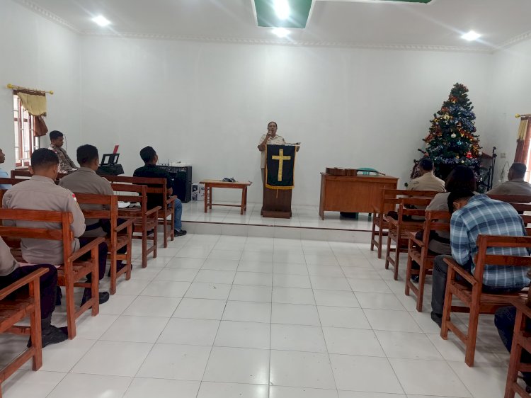 Tingkatkan Spiritualitas Personel, Polres TTS Gelar Binrohtal Rutin