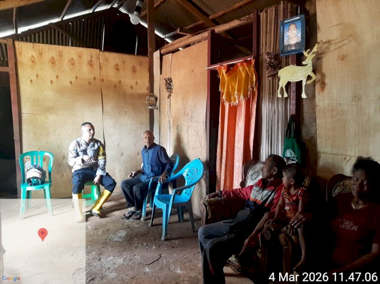 Bhabinkamtibmas Kec. Kota Soe Lakukan Sambang ke Rumah Masyarakat