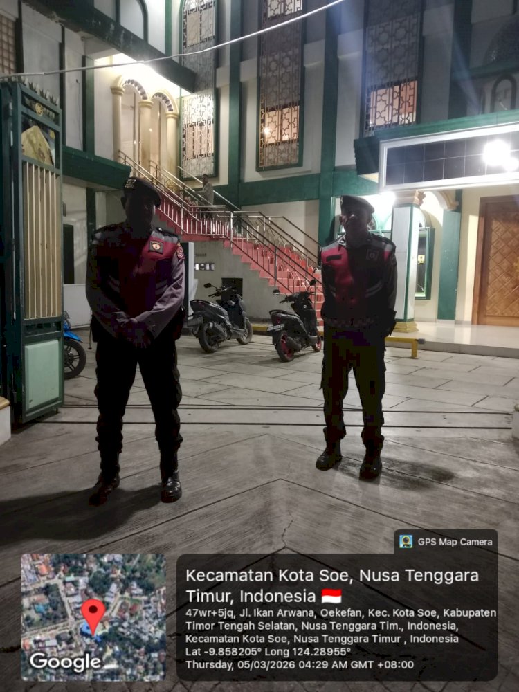 Jaga Kekhusyukan Ibadah, Sat Samapta Polres TTS Gelar Patroli Sahur di Kota Soe