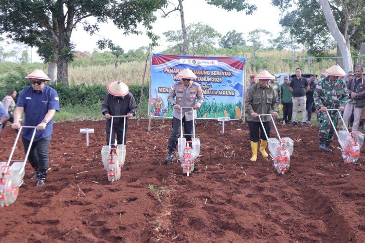 Dukung swasembada pangan, Polres TTS melakukan penanaman jagung Kuartal I tahun 2026