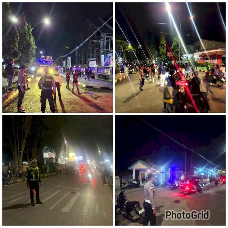 Polres TTS Jaga Stabilitas Kamtibmas Pada Perayaan Paskah Melalui Pengamanan Pawai Obor Jemaat GMIT Efata Soe