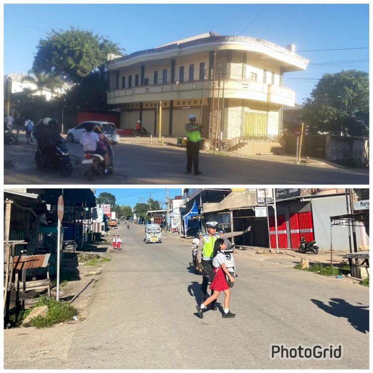 Sat Lantas Polres TTS Rutin Lakukan Pengaturan Pagi Demi Wujudkan Kamseltibcarlantas