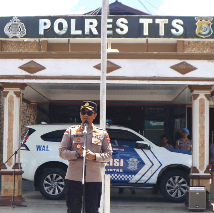 Jelang Pawai Paskah Klasis Soe, Polres TTS Gelar Apel Kesiapan Pengamanan
