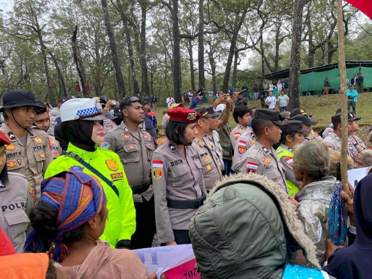 Kedepankan Misi Humanis Dan Presisi 206 Pers Polres TTS  Berhasil Amankan Dua Aksi Demo Berbeda Di TTS.