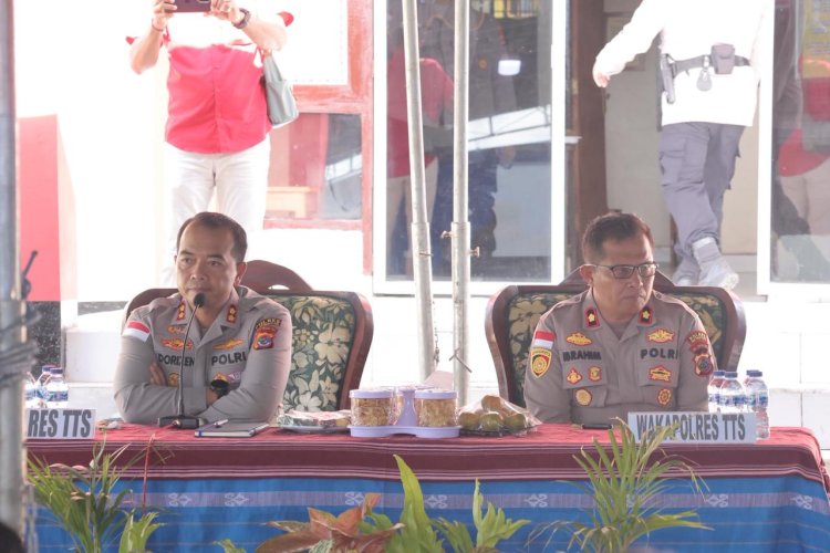 Polres TTS Laksanakan Anev Sitkamtibmas di Polsek Mollo Utara