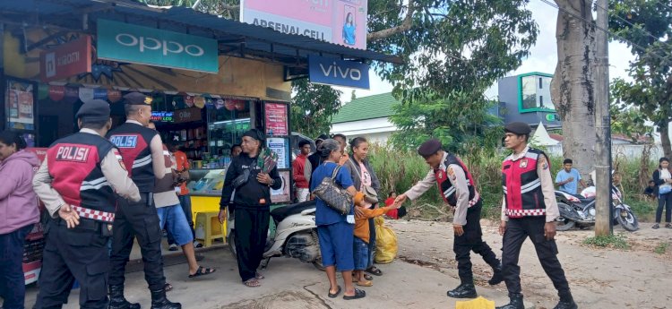 Satuan Samapta Polres TTS, Patroli dan Dengan Humanis Beri Imbauan Jaga Kamtibmas Agar Tetap Kondusif
