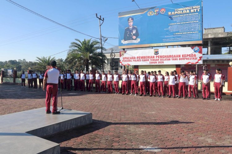 Polres TTS Laksanakan Olahraga Bersama, Jaga Kebugaran dan Kekompakan