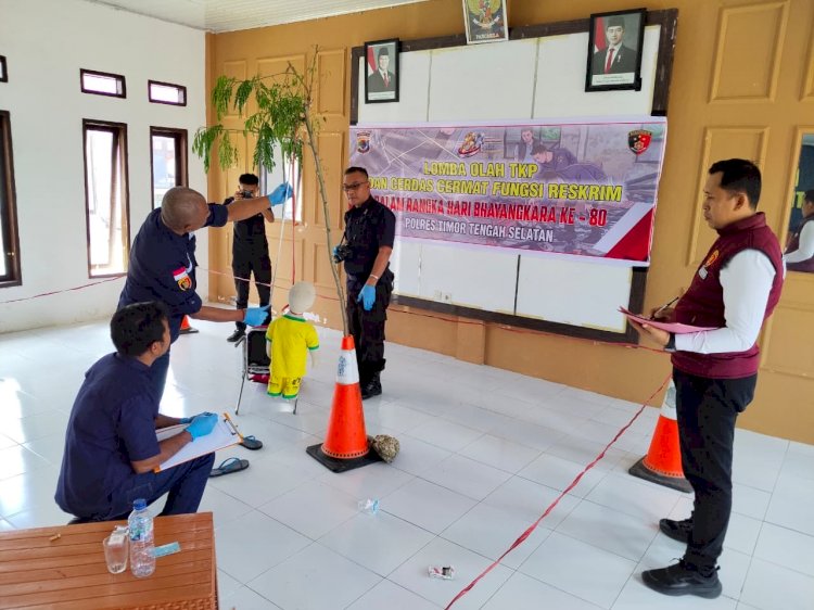 Polres TTS Gelar Lomba Olah TKP Antar Polsek Sambut HUT Bhayangkara ke-80