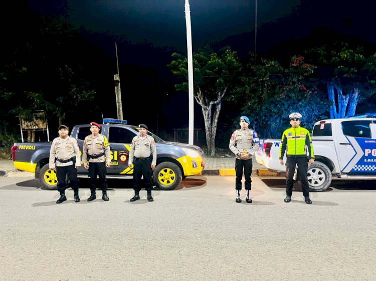 Polres TTS Patroli di Sejumlah Tempat Keramaian Kota Soe, Pantau Situasi Kamtibmas